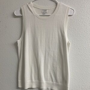 J. Crew Ivory Sleeveless Tank Top